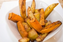 Dovleac si cartof picant, la cuptor (Roasted spicy pumpkin and potatoes)