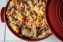 Pilaf sarbesc cu pui (Rice with vegetables and chicken)