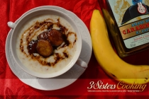 Porridge cu banane caramelizate si amaretto