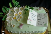 TORT CU FLORI SI FELICITARE ( 2 )