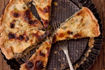 Quiche cu praz si ciuperci