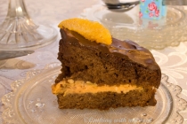 Tort de portocale si ciocolata (Orange and chocolate layer cake)