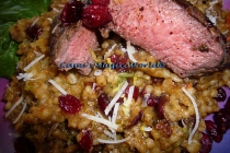 Entrecôte mit Graupenrisotto Mango und Cranberries / Antricot de vita cu risotto din arpacas mango si Cranberriess