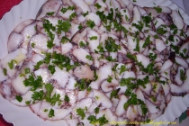 Carpaccio di polpo (caracatita)