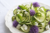 Carpaccio de zucchini &amp; branza de capra si menta