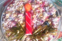 Salată cu surimi și porumb - varianta 2
