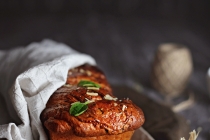 Savoury Brioche With Garlic, Spinach and Smoked Gouda