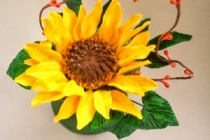Floarea soarelui din pasta de zahar
