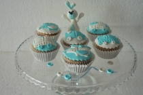 Baby blue cupcakes