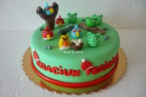 Tort Angry Birds de Craciun...