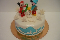 Tort de iarna cu Mickey si Minnie