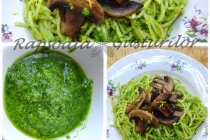 Paste cu pesto de patrunjel si ciuperci - 100% post