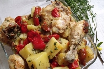 TOCANITA DE PUI CU CIMBRU (chicken stew with thyme )