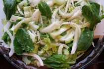 salata cu fenicul,telina  apio si spanac(fennel,apio and spinach salad)