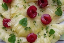 carpaccio cu ananas (pineapple carpaccio)