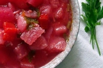 BORS CU SFECLA ROSIE(BEETROOT BORSCHT)