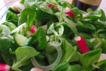 SALATA DE VALERIANA CU RIDICHI SI CASTRAVETE(LAMB S LETTUCE SALAD WITH RADISH &CUCUMBER)