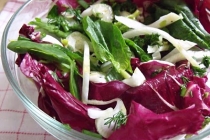 salata cu spanac,radicchio si fenicul (spinach,radicchio &fennel salad)