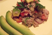 salata de avocado cu ton(avocado&tuna salad)
