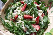 salata de spanac,fenicul si capsuni (spinach,fennel&strawberry salad)