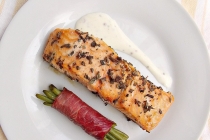 SOMON CU SALVIE LA CUPTOR (ROASTED SALMON WITH SAGE)