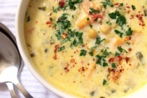 SUPA CU CARTOF DULCE SI PORUMB(SWEET POTATOES &CORN SOUP)