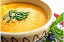 Supa-crema de morcov copt si turmeric