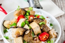 Vinete chinezești cu toufu in stil Sichuan 四川豆腐茄子