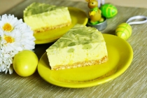 Cheesecake cu ceai matcha si lămâie