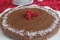 Tarta de roscove/carob vegana - Tarta con harina de algarroba crudivegana