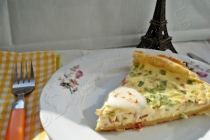 Quiche Lorraine cu praz si bacon