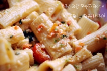 Paste rigatoni in stil trapani