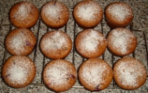 Muffins cu vișine și ciocolată