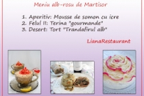 Meniu festiv alb-rosu de Martisor