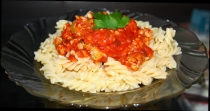 Fusilli cu carne tocata de pui