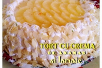 Tort cu crema de lamaie si ananas