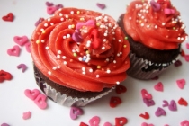 Chocolate Cupcakes with Red Wine Vanilla Frosting