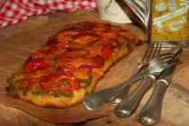 Pizza cu pesto de busuioc