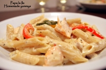 Penne integrale cu somon…