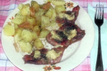 Friptură de porc cu sos de muştar