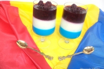 Panna cotta tricolor