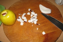Mere coapte cu nuci de cocos si miere