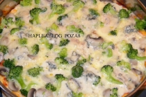 PIZZA CU BROCCOLI SI GORGONZOLA