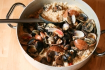 risotto cu vongole si fasolari